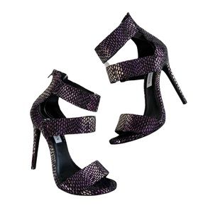 Nwot Steve Madden Mira Purple Snakeskin Embossed … - image 1